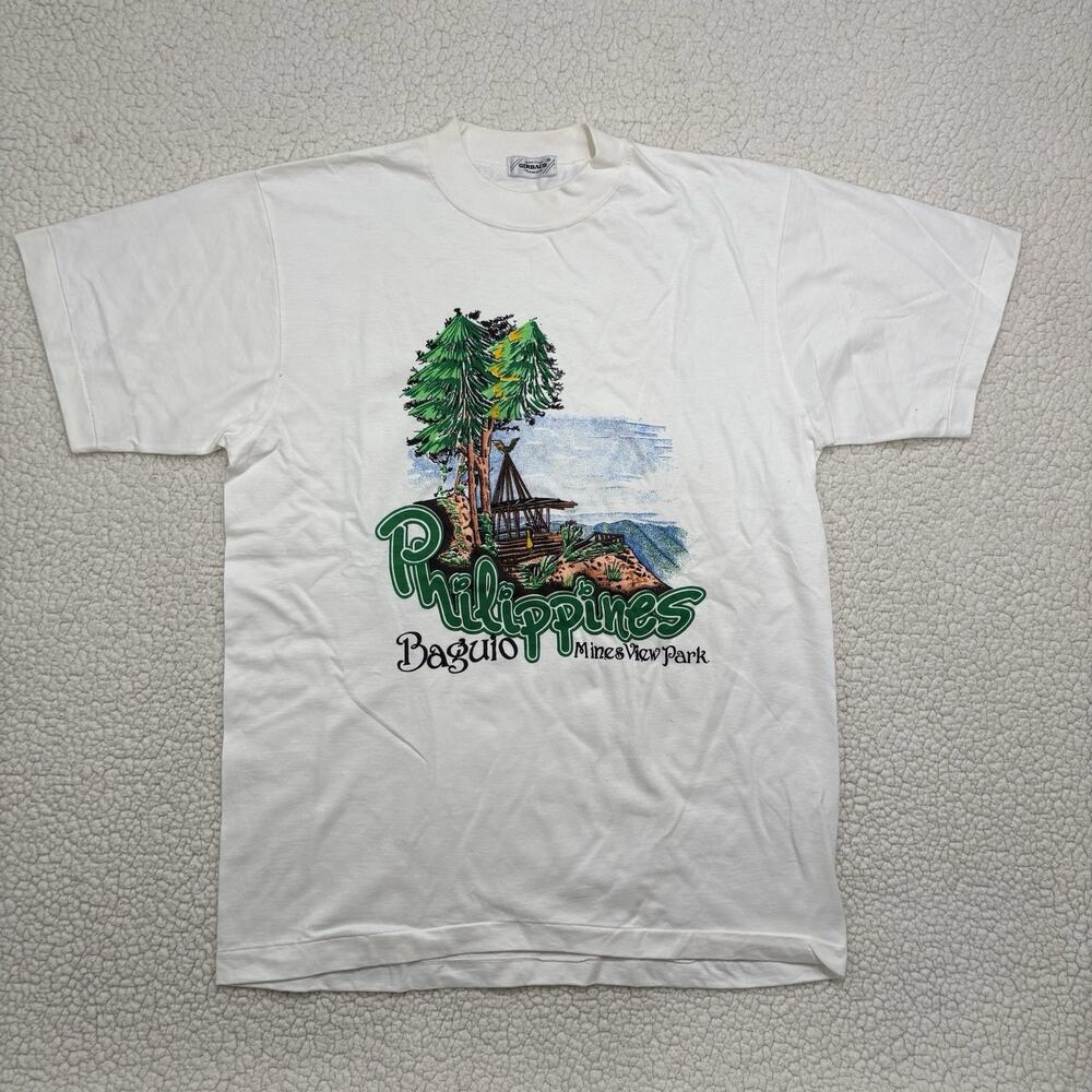 Vtg Baguio Philippines Mines View Park Tourist T-Shirt Graphic Souvenir Girbaud